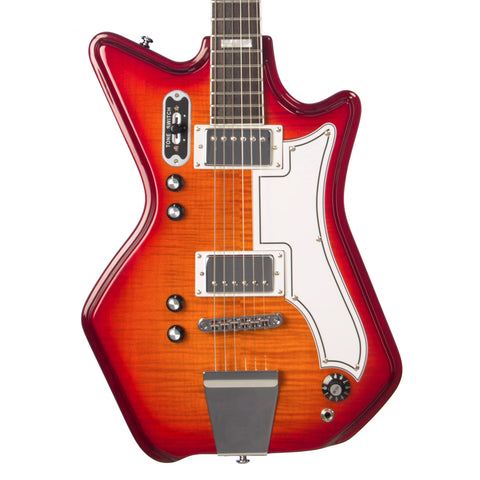 Airline Guitars Jetsons 2P FM - Cherryburst Flame - Tone Chambered Electric - NEW!