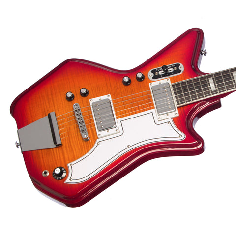 Airline Guitars Jetsons 2P FM - Cherryburst Flame - Tone Chambered Electric - NEW!