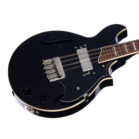 Airline Guitars H35 Batwing Mandolin - Black - Chambered Solidbody Electric - NEW!