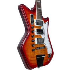 Airline Guitars Jetsons 3P FM - Cherryburst Flame - Tone Chambered Electric - NEW!