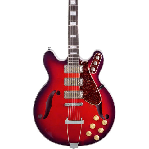 Airline Guitars H77 - Vintage Redburst - Semi-Hollow Reissue Electric Guitar - NEW!