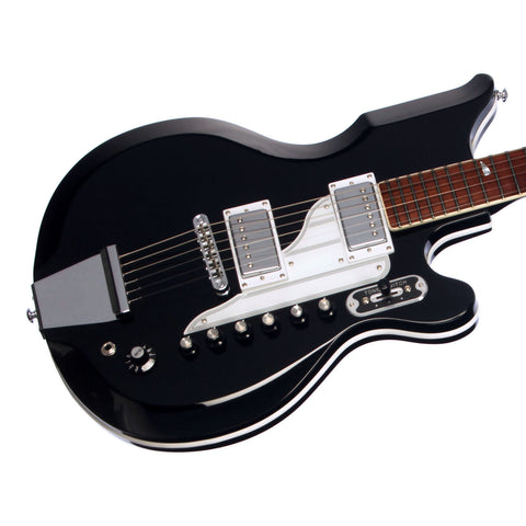 Airline Guitars '59 Newport - Black - National Val-Pro 88 Reissue - NEW!